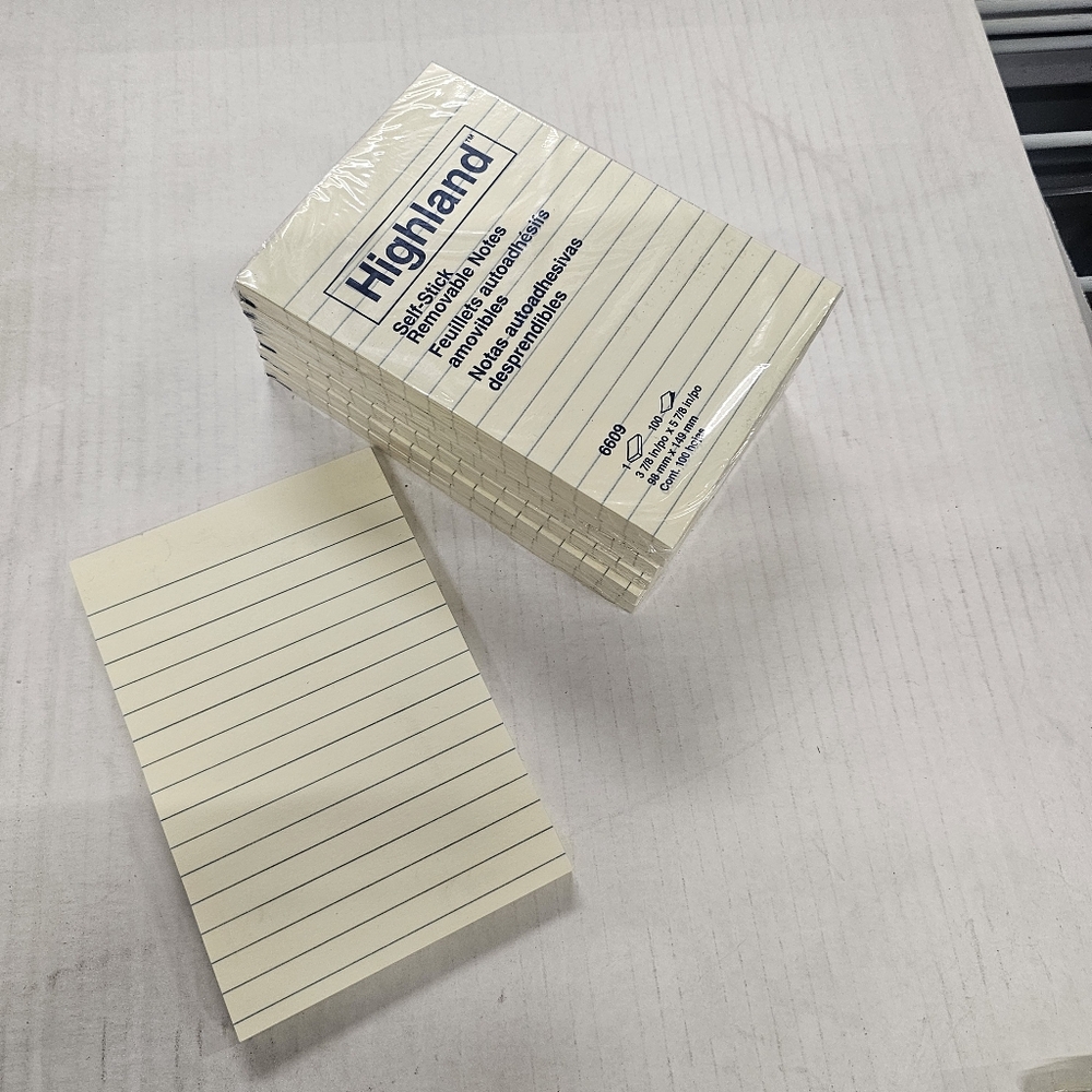 Highland Lined Notepads in Cream (6 New - One Bonus)